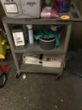 3 tier rubbermaid rolling cart, no contents included