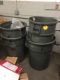 5 commercial trash cans
