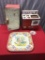Raggedy Ann Kitchen Playware, Fridge, Stove, Serving Tray and metal plate
