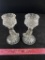 Pair of Bird Stem Crystal Candle Holders