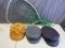 Vintage Fish Net and 3 fishing hats, 2 are from Greece