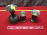 Pewter Wine Chalice and cups