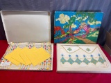 Vintage Embroidered Linens with gift boxes