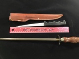Imperial Fillet knife with sheath and knife steel