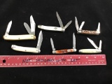 Collection of 6 American Made knives, colonial and Imperial brands