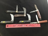 6- Hawkbill, and Electrician style knives, most are imperial