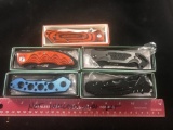 5- M Tech pocket knives, unused in boxes