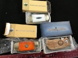 3- Rough Rider Elephant toe knives in boxes