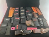 Large Lot of sheaths, pouches and more