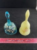 2- Painted Fenton Bells, both signed