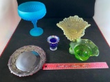 5 Pieces of misc glass, some may be Fenton
