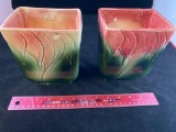 Pair of Hull USA Pottery Planters, one is chipped as pictured