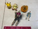 Assorted Plastic toys, includes Pokemon toys
