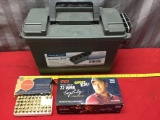 200 count .22 Ammo, and partial box of .25 auto ammo. Also includes the ammo can