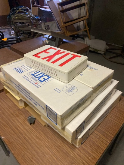 8 EXIT signs in box