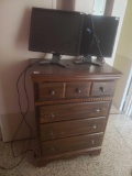 To Dell flat screen monitors and dresser