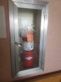 Fire extinguisher and stainless steel cabinet