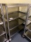 Stainless Steel Cart on casters, w/ fixed shelves, 39 in. wide, 25 in. deep, and 60 in. tall