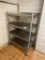 Stainless Steel Cart on casters, w/ fixed shelves, 39 in. wide, 25 in. deep, and 60 in. tall