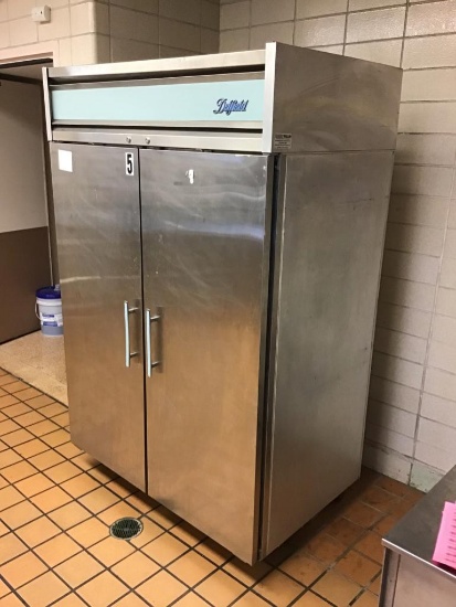 Delfield 2 door upright refrigerator or freezer.