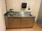 Stainless steel cabinets and counter. Approx 6 foot long