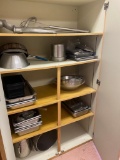 Cabinet contents includes commercial kitchen supplies