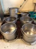 Lot of (6) Stainless Mop Buckets.