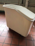 Plastic mobile trash cart