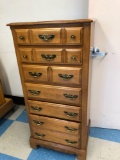 Nice 23 in wide x 49 in tall Wooden Dresser w/ dovetail drawers