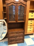 Vintage Wooden China Cabinet (32 in wide x 81 in tall)