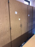 Wooden lockable closet w/ keys (48 x 83) Must disconnect on top from each other