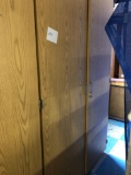 Wooden lockable closet w/ keys (48 x 83) Must disconnect on top from each other