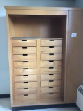 Vintage Wooden Built in Closet w/ pull outs (63in wide x 88in tall)