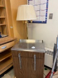 Stainless stand and lamp