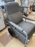 Mobile recliner/wheelchair/ Fruit Juice dispenser and wooden stool