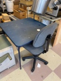 Card table and office chair