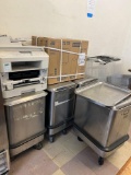 4 rolling stainless beverage/food cooler carts