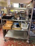 4 tier rilling stainless cart no contents