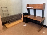 Corner Cleanout. Desk and shelves
