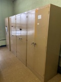 4 metal supply cabinets