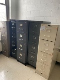 5 metal filing cabinets