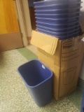 Large stack of rubbermaid smaller trash cans in good shape