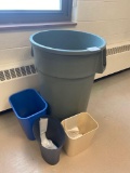 Rolling trash can and waste baskets