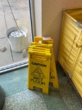 6 caution wet floor signs