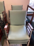 Stackable armchairs, sells time the money, mint green