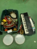 Large lot of musical accessories, keyboard and more