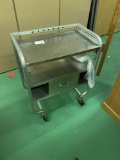 Stainless steel utility cart on casters