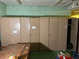 Large 8 door metal locker system, will need disassembled