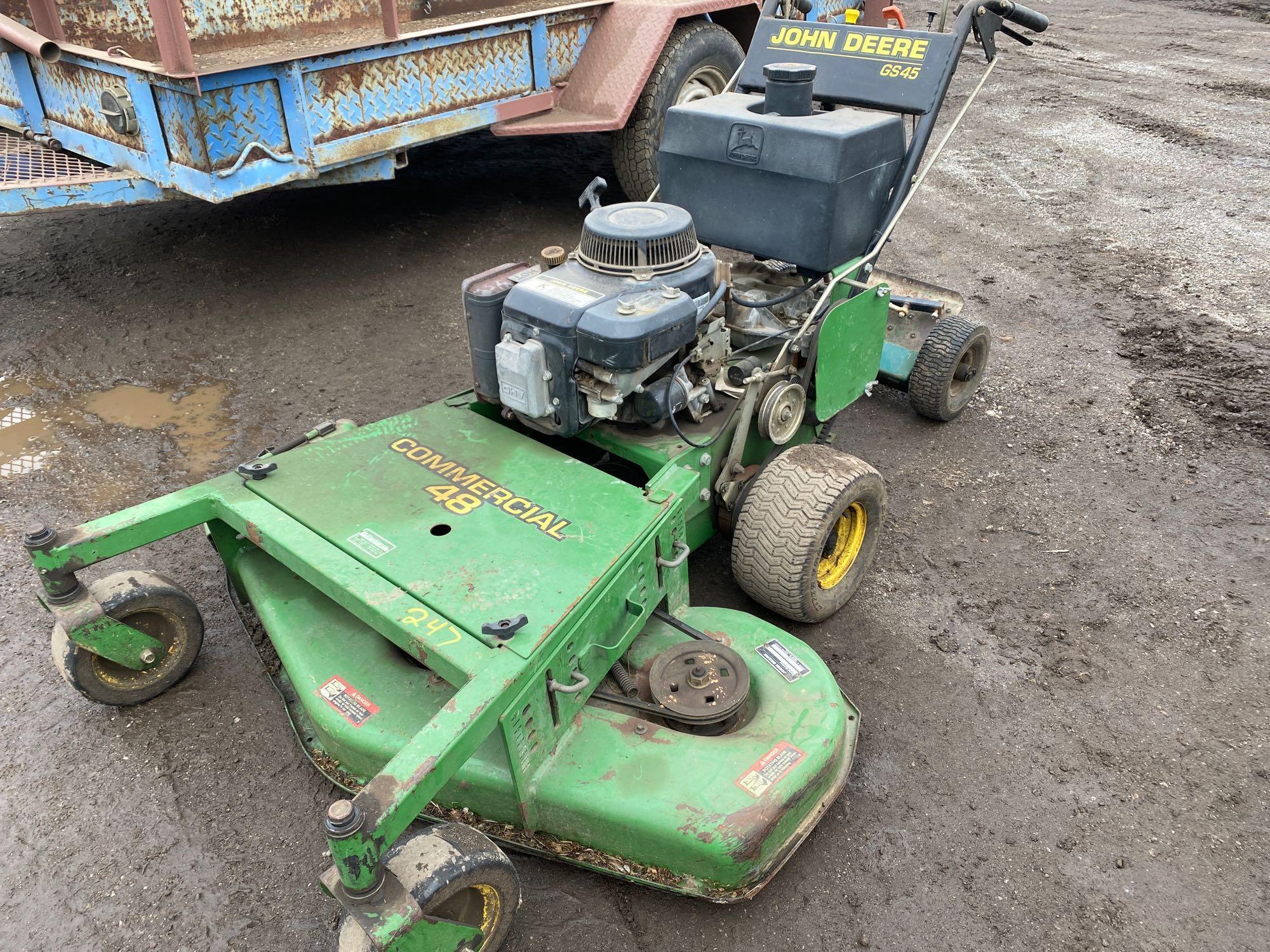 John deere gs45 walk behind mower hot sale