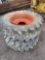 Set of 2- 8 Lug Bobcat Wheels.